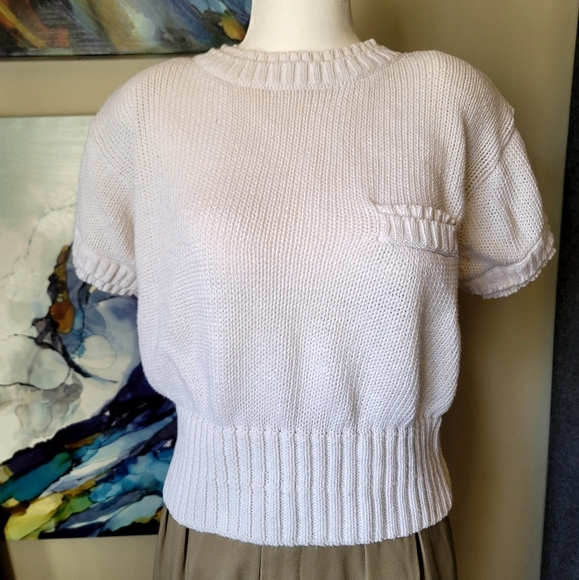 Vintage Label Louise Cropped Sports Sweatshirt